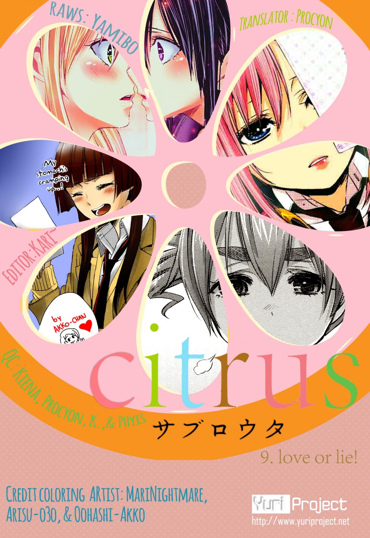 Citrus Vol. 3 Ch. 9 love or lie!