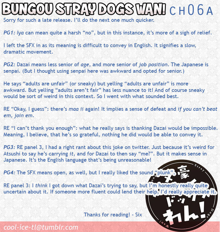 Bungou Stray Dogs Wan! 6.1