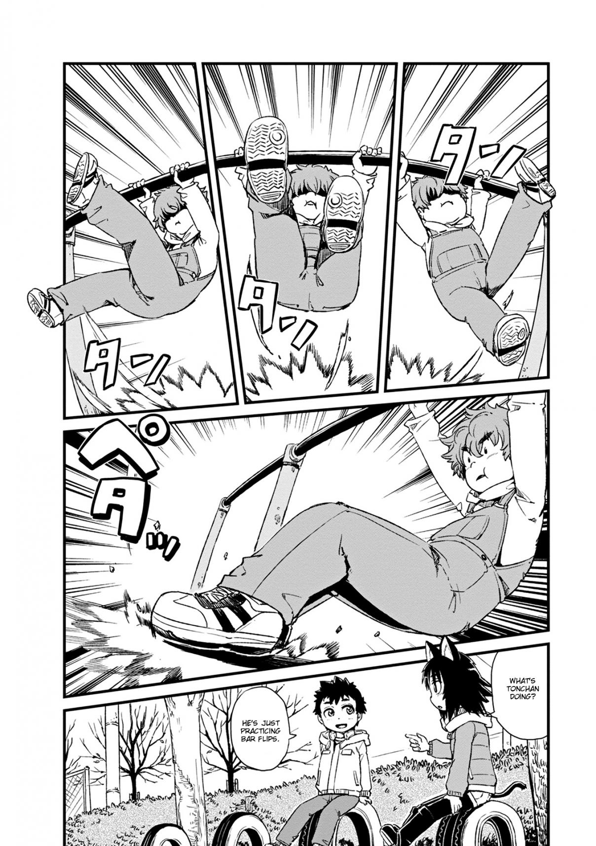 Neko Musume Michikusa Nikki Vol. 13 Ch. 75 Passing the Time Doing Bar Flips and Helping Out