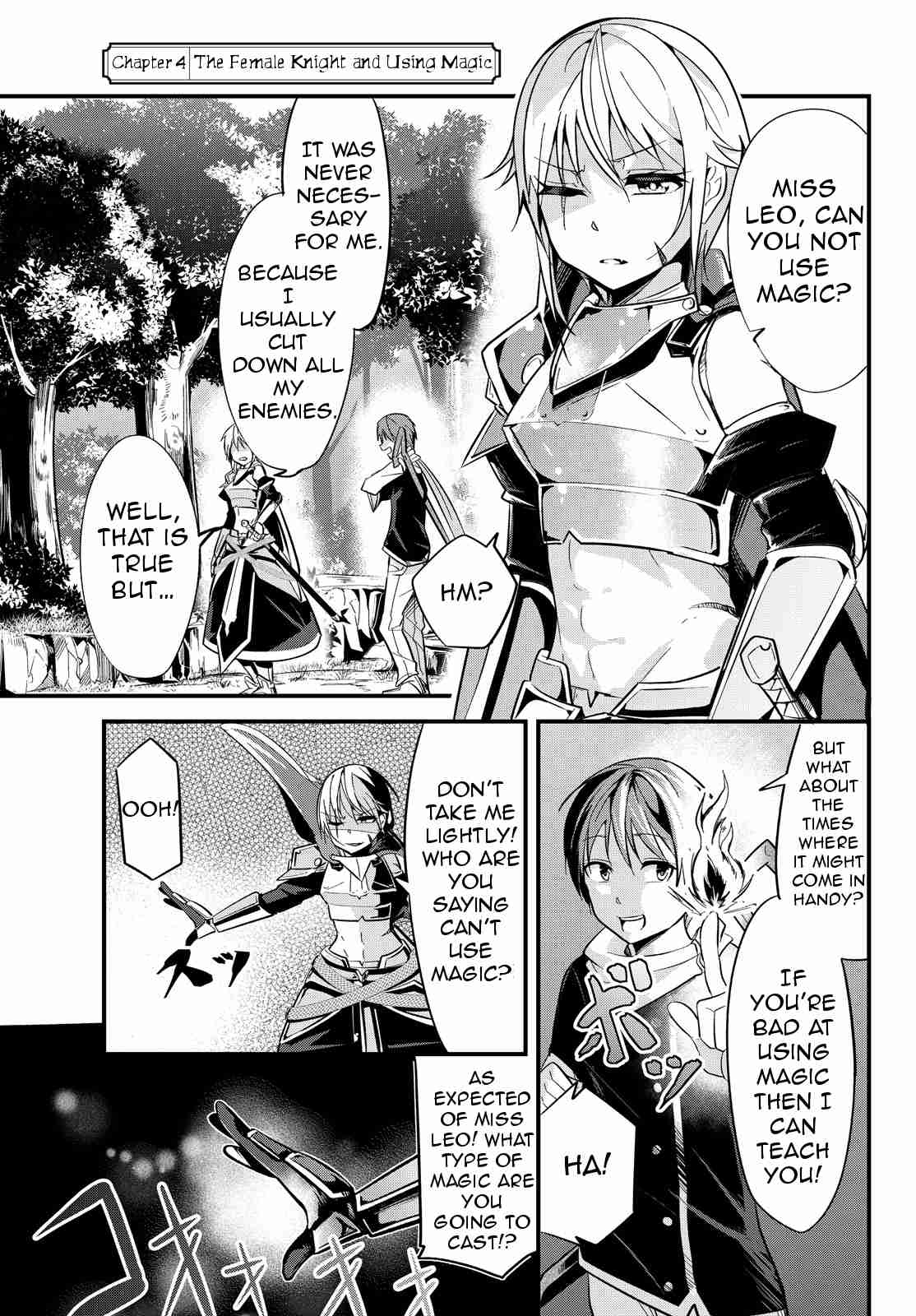 A Story About Treating a Female Knight, Who Has Never Been Treated as a Woman, as a Woman Ch. 4 The Female Knight and Using Magic